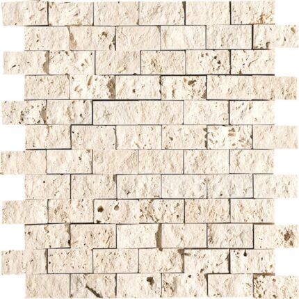 Ivory Travertine Tiles 2,5X5X1,5 cm - 1X2X5/8"