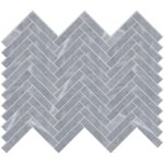 Ocean Blue Marble Mosaic Herringbone 1,5X7,5 cm - Herringbone 5/8X3"