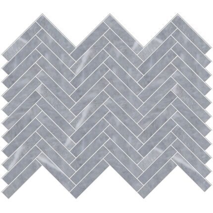 Ocean Blue Marble Mosaic Herringbone 1,5X7,5 cm - Herringbone 5/8X3"