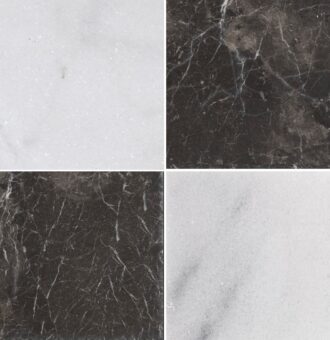 Olive Black&White Lux Marble Tiles 20X20X1,2 cm - 8X8X3/8"