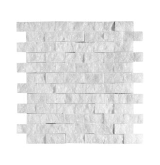 White Lux Marble Tiles 2,5X7,5X1,5 cm - 1X3X5/8"