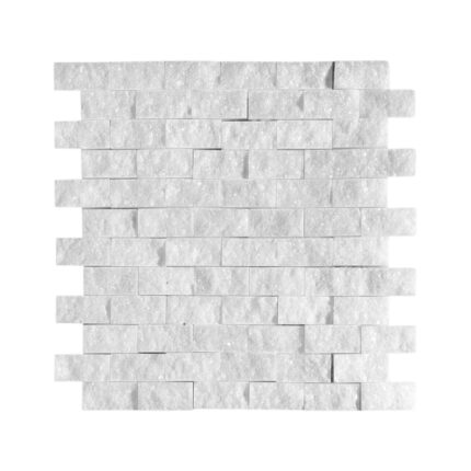 White Lux Marble Tiles 2,5X7,5X1,5 cm - 1X3X5/8"