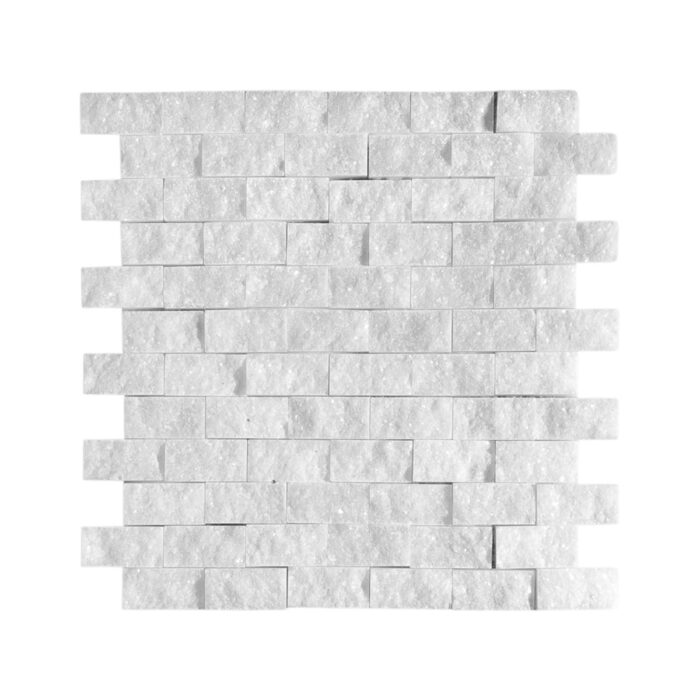 White Lux Marble Tiles 2,5X7,5X1,5 cm - 1X3X5/8"