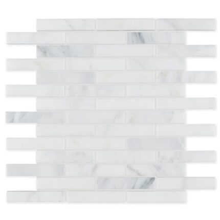 White Lux Marble Mosaic 2,3X10X1 cm - 1X4X3/8"