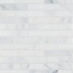 White Lux Marble Mosaic 2,3X10X1 cm - 1X4X3/8"