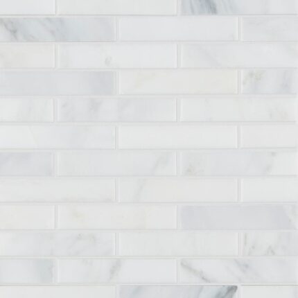 White Lux Marble Mosaic 2,3X10X1 cm - 1X4X3/8"