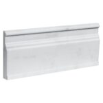 White Lux Marble Moulding Base 12,7X30,5X2,5 cm