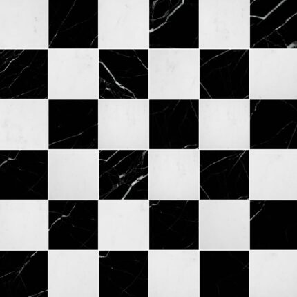 Dolomiti Blanc&Black Marble Mosaic 5X5X1 cm – 2X2X3/8″