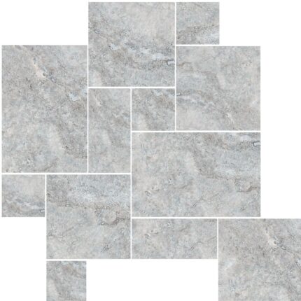 Silver Travertine Tiles Ver.Patx3 cm - Ver.Patx1 1/4"