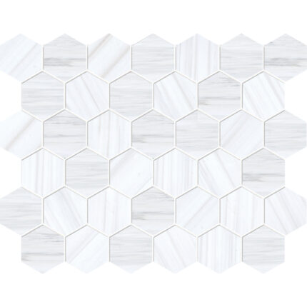 Dolomiti Gray Marble Mosaic Hexagon 5 cm - Hexagon 2"