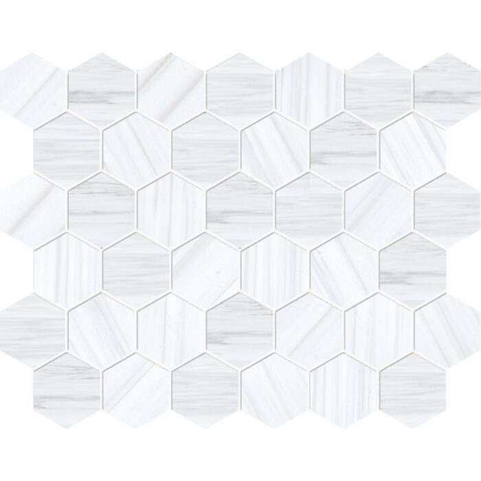 Dolomiti Gray Marble Mosaic Hexagon 5 cm - Hexagon 2"