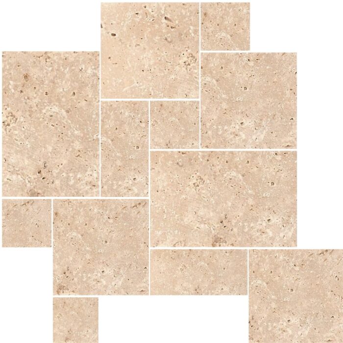 Ivory Travertine Tiles Ver.Patx1,2 cm - Ver.Patx1/2"