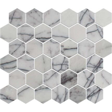 Lilac Marble Mosaic Hexagon 12,7