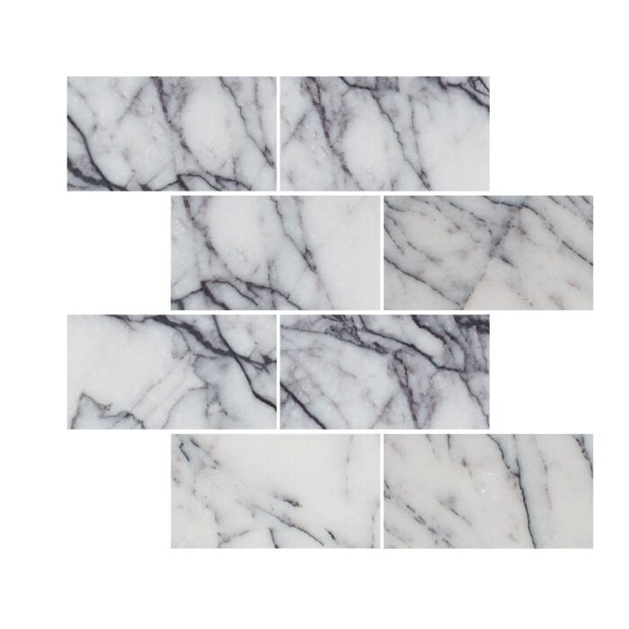 Lilac Marble Tiles 7,5X15,2X1 cm