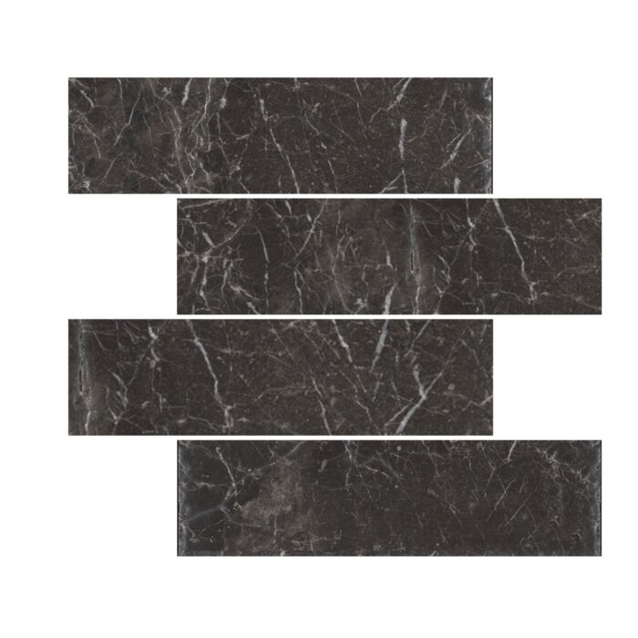 Olive Black Marble Tiles 7,5X30,5X1,2 cm