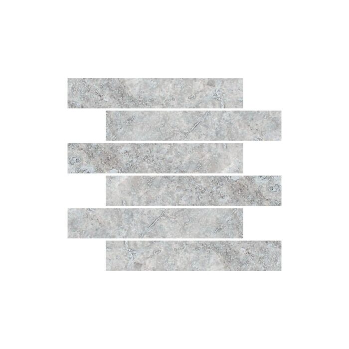 Silver Travertine Tiles 5X20X1 cm