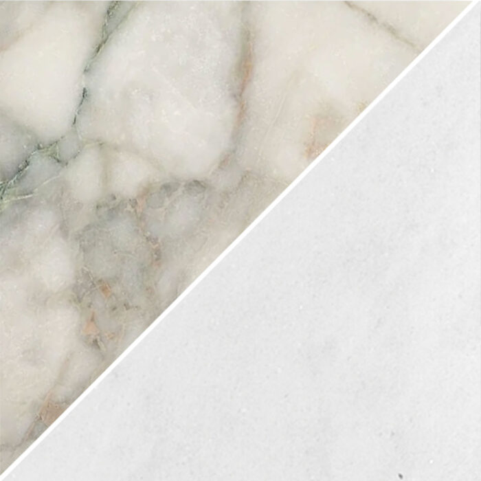 Calacatta Green&White Lux Marble Mosaic Tria 10