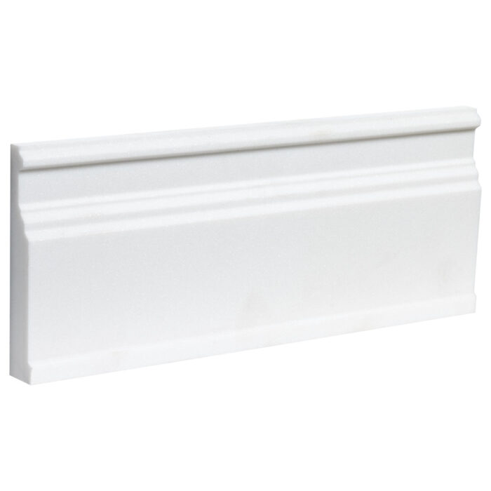 Dolomiti Blanc Marble Moulding Base 12,7X30,5X2,5 cm - Base 5X12X1"