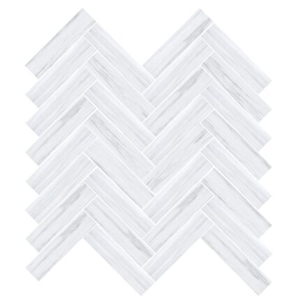 Dolomiti Gray Marble Mosaic Herringbone 1,5X7,5 cm - Herringbone 5/8X3"