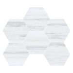 Dolomiti Gray Marble Mosaic Hexagon 12,7 cm - Hexagon 5"