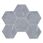 Ocean Blue Marble Mosaic Hexagon 12,7 cm - Hexagon 5"