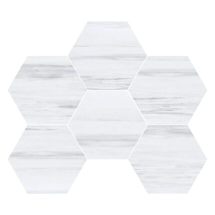 Dolomiti Gray Marble Mosaic Hexagon 12,7 cm - Hexagon 5"