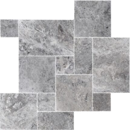 Silver Travertine Tiles Ver.Patx3 cm - Ver.Patx1 1/4"