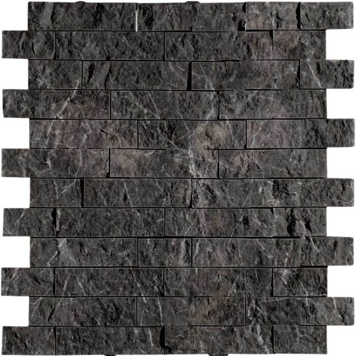 Olive Black Marble Tiles 2,5X7,5X1,5 cm - 1X3X5/8"