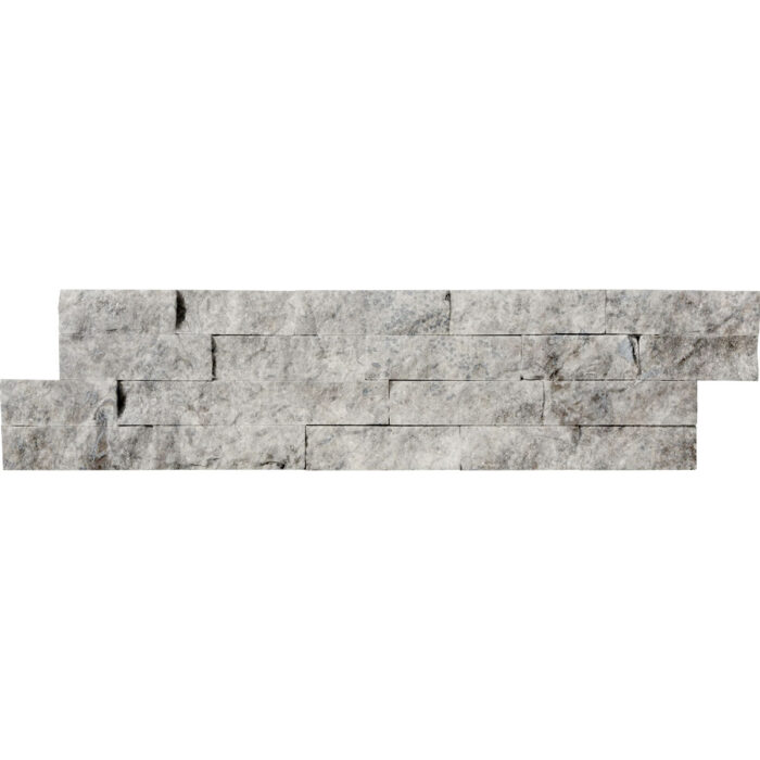 Silver Travertine Tiles Panel 15,2X61X1,5 cm - Panel 6X24X5/8"