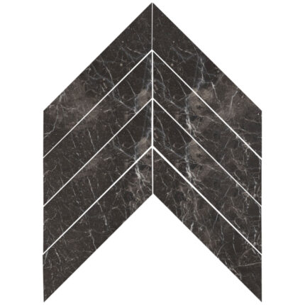 Olive Black Marble Mosaic Chevron 5X20 cm - Chevron 2X8"