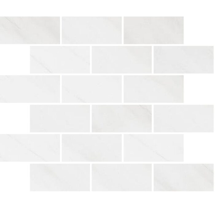 Dolomiti Blanc Marble Mosaic 5X10X1 cm - 2X4X3/8"