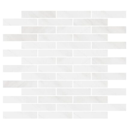 Dolomiti Blanc Marble Mosaic 2,3X10X1 cm - 1X4X3/8"