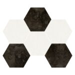 Limestone&Narcisse Limestone Mosaic Hexagon 12,7 cm - Hexagon 5"