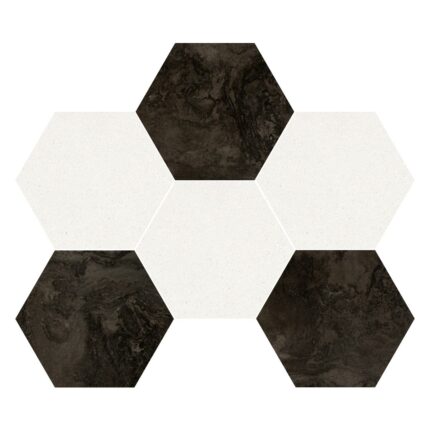 Limestone&Narcisse Limestone Mosaic Hexagon 12,7 cm - Hexagon 5"