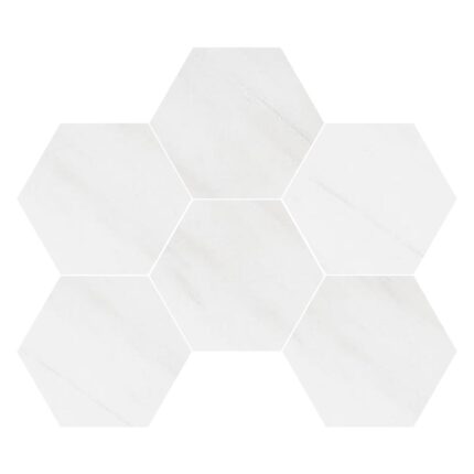 Dolomiti Blanc Marble Mosaic Hexagon 12,7 cm - Hexagon 5"