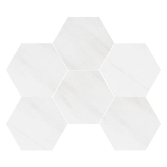 Dolomiti Blanc Marble Mosaic Hexagon 12,7 cm - Hexagon 5"