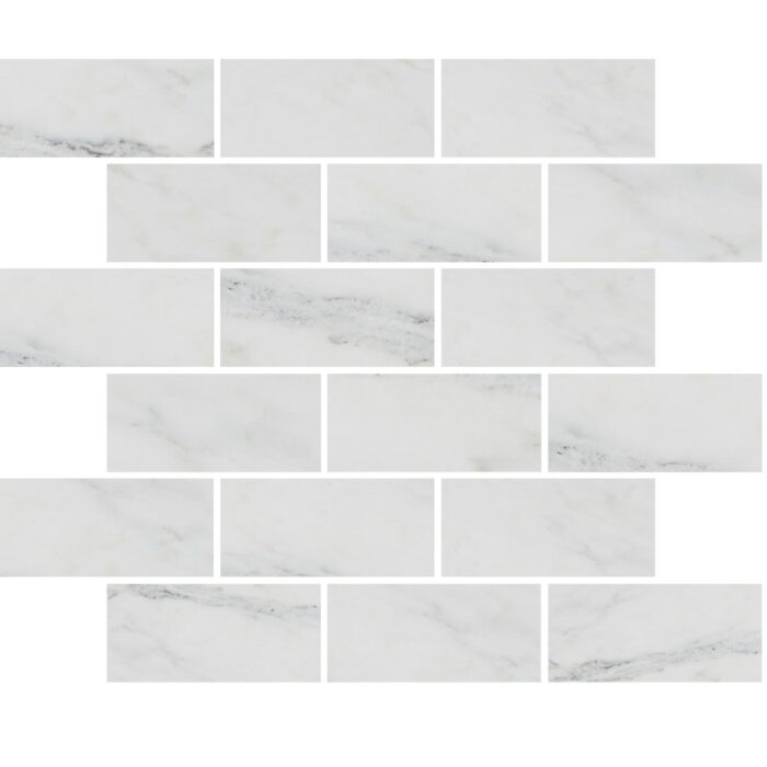 White Lux Marble Mosaic 5X10X1 cm – 2X4X3/8″