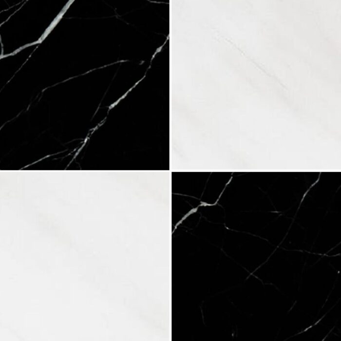 Dolomiti Blanc&Black Marble Tiles 20X20X1 cm – 8X8X3/8″