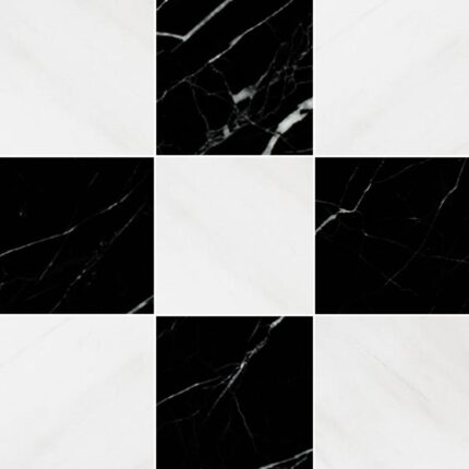 Dolomiti Blanc&Black Marble Tiles 10X10X1 cm – 4X4X3/8″